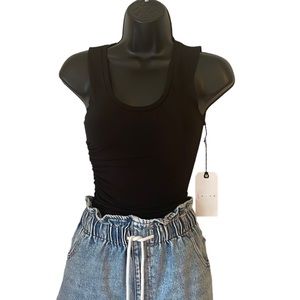 Leith Black Tank NWT Size XXS